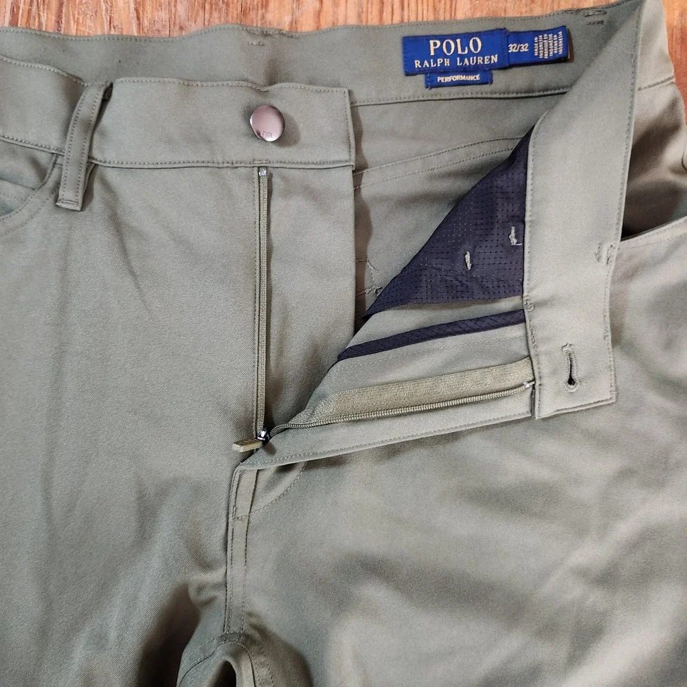 Polo Ralph Lauren Green Men's Performance Pants 32x32 5-Pocket Style‎ Athleisure